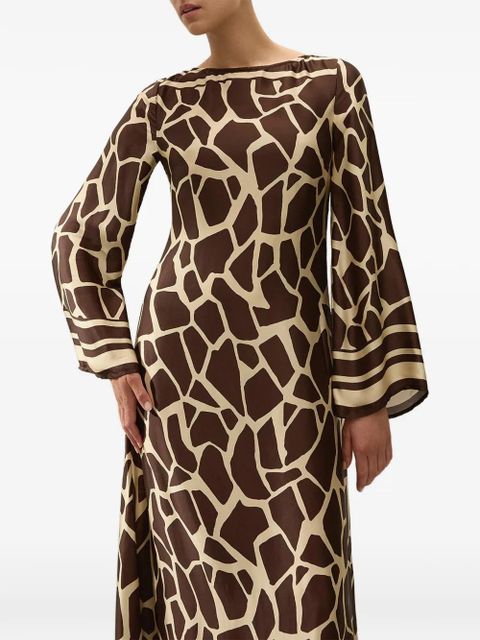 Faithfull the Brand Orsino long-sleeve maxi dress - Brown