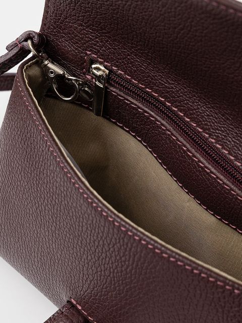 Answear.LAB kopertówka skórzana kolor bordowy