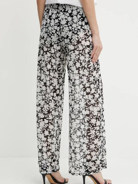 MICHAEL Michael Kors spodnie damskie kolor czarny proste high waist MM55128