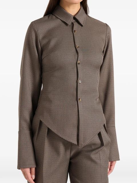 Manière De Voir Sonia check-pattern shirt - Brown