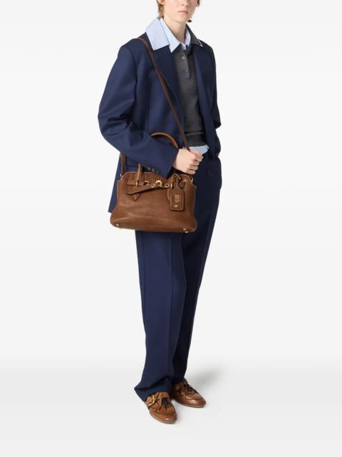 Miu Miu Aventure leather shoulder bag - Brown