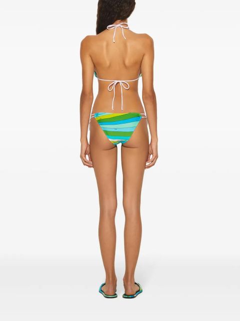 PUCCI Iride-print triangle bikini top - Blue