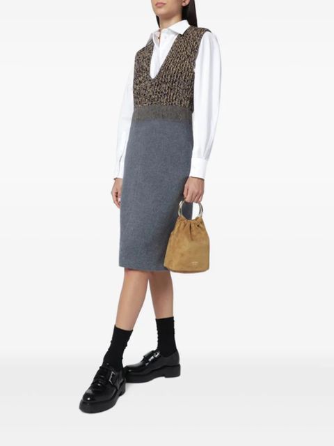 Prada ring-handle bucket bag - Brown - zdjęcie produktu nr 2