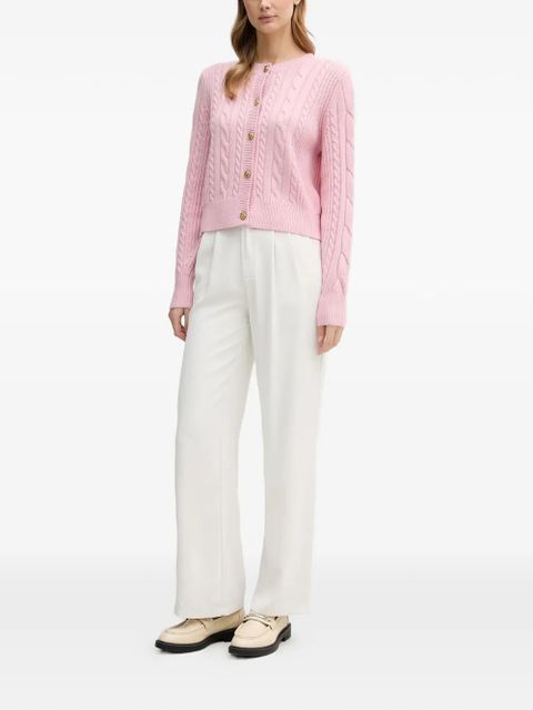 Barbour Elina cable knit button cardigan - Pink - zdjęcie produktu nr 2
