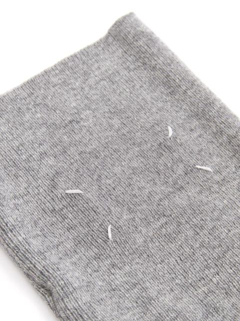 Maison Margiela four-stitch wool scarf - Grey - zdjęcie produktu nr 2