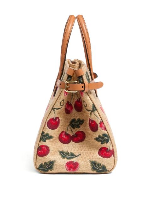 Valentino Garavani small Antibes Cherry-motif tote bag - Neutrals