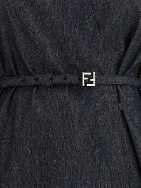FENDI belted shirt dress - Blue