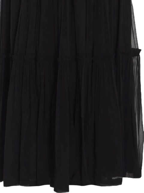 Saint Laurent ruffled midi skirt - Black - zdjęcie produktu nr 2
