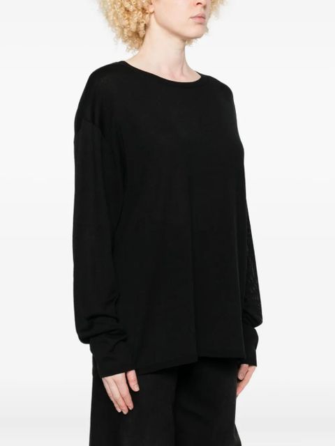 TOTEME round-neck sweater - Black