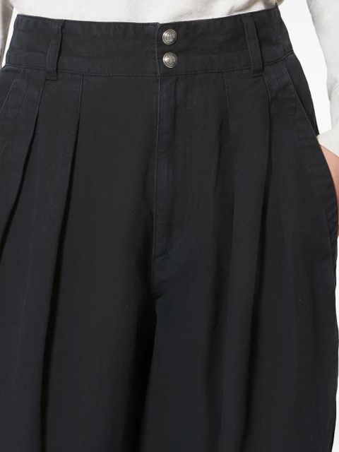 MARANT ÉTOILE Nadine pleated-detail trousers - Black