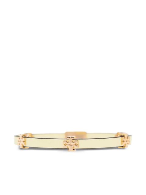 Tory Burch logo-plaque bracelet - Yellow