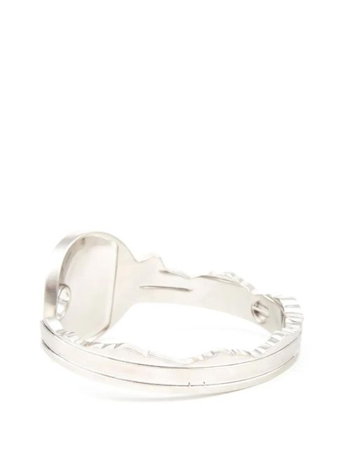 MM6 Maison Margiela key-shape logo-engraved bracelet - Silver - zdjęcie produktu nr 2