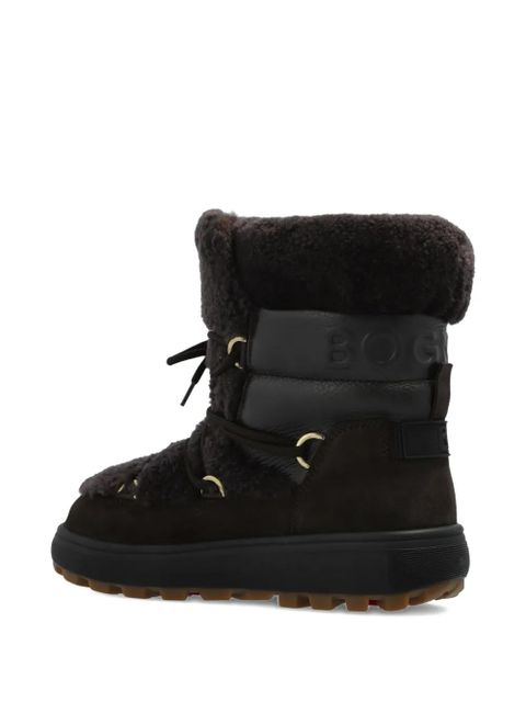 BOGNER lace-up shearling boots - Brown