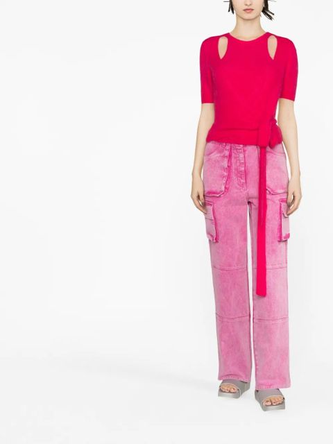 GANNI layered knitted top - Pink - zdjęcie produktu nr 2