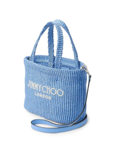 Jimmy Choo Beach East-West woven mini bag - Blue