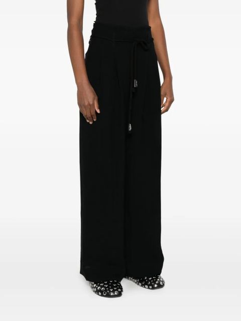 Nanushka high-waist belt trousers - Black