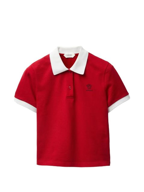 Versace contrast-trim polo shirt - Red - zdjęcie produktu nr 1