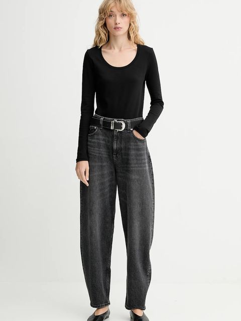 Calvin Klein longsleeve bawełniany kolor czarny LV044D228G - zdjęcie produktu nr 2