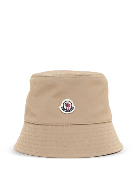 Moncler logo-patch bucket hat - Neutrals - zdjęcie produktu nr 1