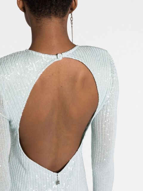 ROTATE BIRGER CHRISTENSEN sequin-embellished open-back minidress - Blue