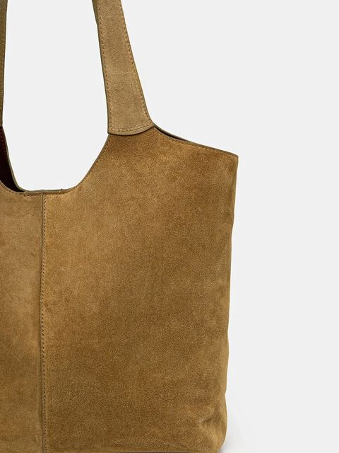 Coccinelle torebka zamszowa kolor zielony E1 THE 11 02 01