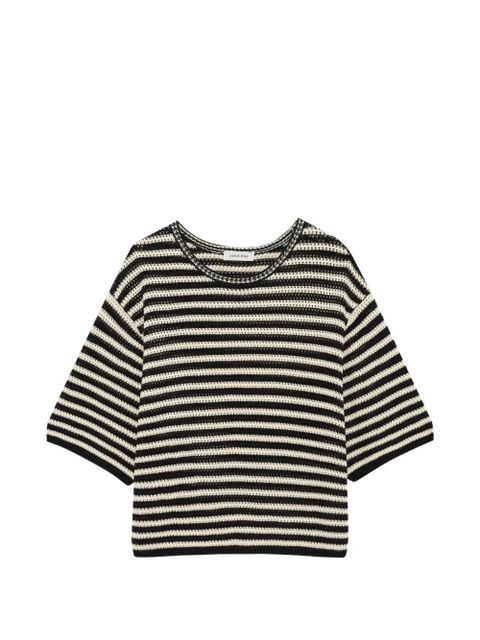 ANINE BING Theo striped sweater - Black - zdjęcie produktu nr 1