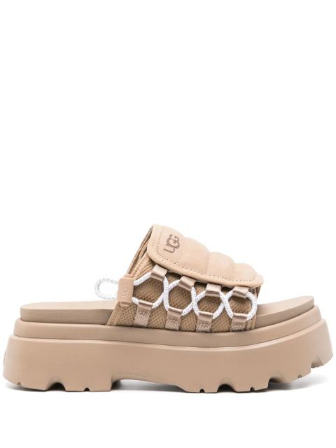 UGG Callie suede platform slides - Neutrals - zdjęcie produktu nr 1