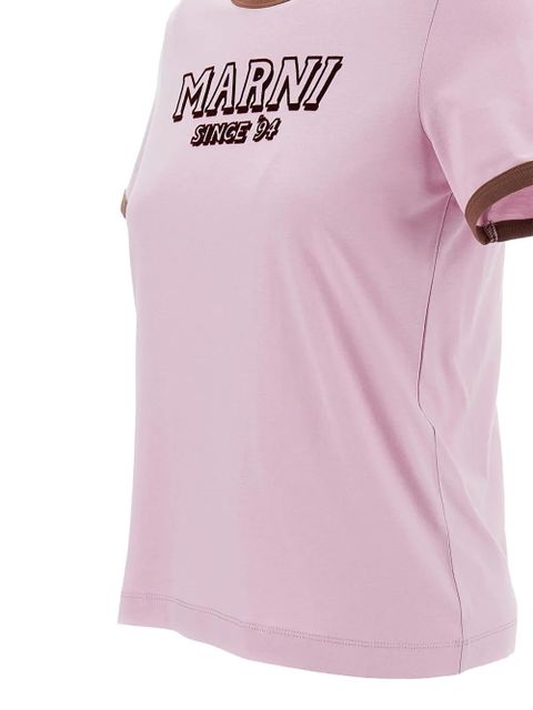 Marni logo crew-neck T-shirt - Pink