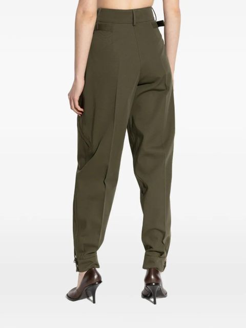 Givenchy zip-pocket pleated trousers - Green