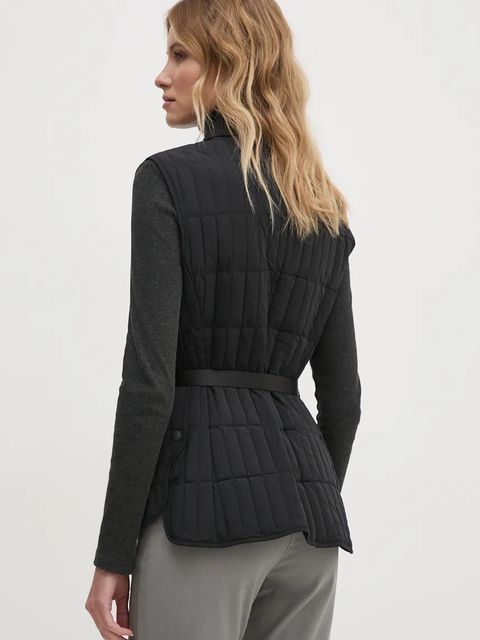 MACKAGE bezrękawnik puchowy damski kolor czarny przejściowy HELIA