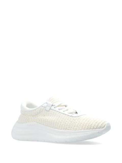 Casadei Mia woven-design leather sneakers - White - zdjęcie produktu nr 2