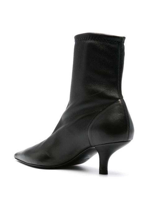 TOTEME 55mm The Heeled sock boots - Black