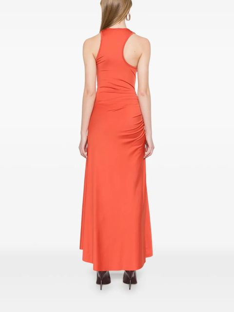 Victoria Beckham ruched maxi dress - Orange