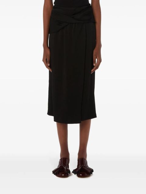 JW Anderson draped midi skirt - Black