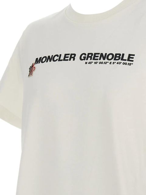 Moncler Grenoble logo-patch crew-neck T-shirt - White - zdjęcie produktu nr 2