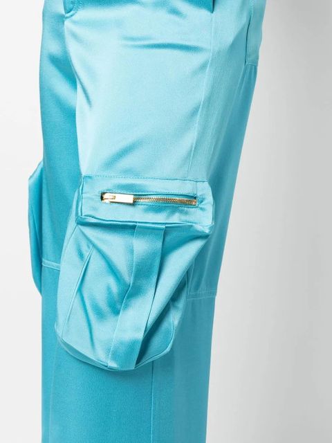 Blumarine Butterfly wide-leg trousers - Blue