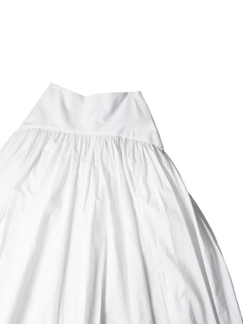 STAUD Procida ruffled midi skirt - White