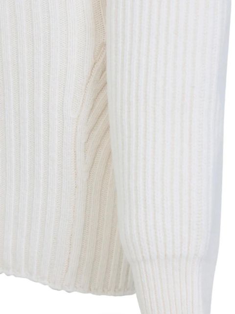 Jean Paul Gaultier wool short with mesh details dress - Neutrals