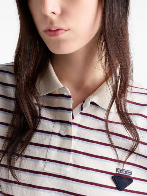 Prada logo-plaque polo shirt - Neutrals