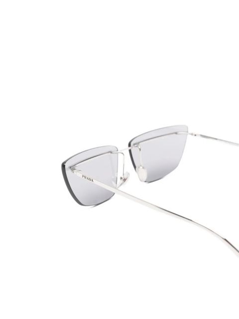 Prada Eyewear geometric-frame sunglasses - Silver