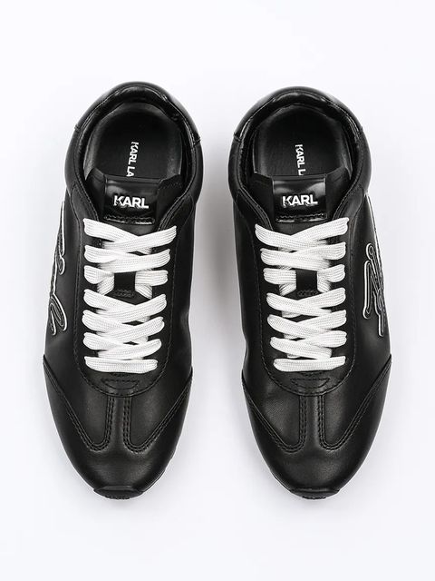 Karl Lagerfeld sneakersy skórzane VENUS kolor czarny KL65911A