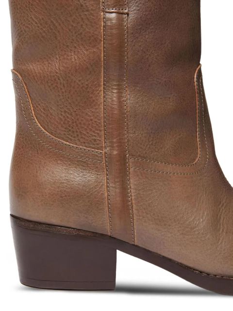 Weekend Max Mara Ranch leather cowboy boots - Brown