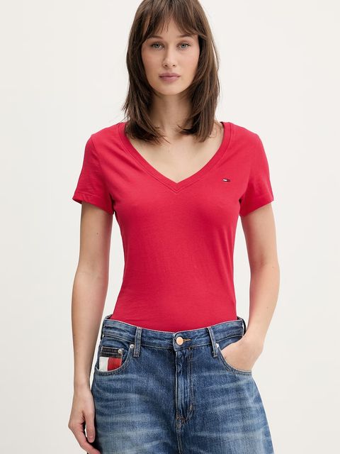 Tommy Jeans T-shirt damski bawełniany - zdjęcie produktu nr 2