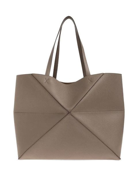 LOEWE medium Puzzle Fold tote bag - Brown - zdjęcie produktu nr 2