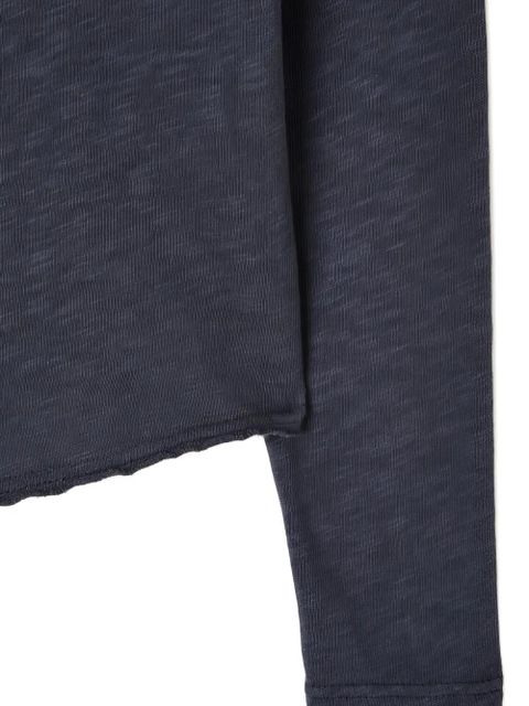 American Vintage raglan-sleeve raw-edge T-shirt - Blue - zdjęcie produktu nr 2