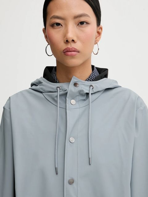 Rains kurtka przeciwdeszczowa 12020 Long Jacket W3 kolor szary przejściowa 12020