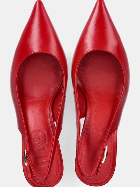 Answear.LAB szpilki skórzane kolor czerwony