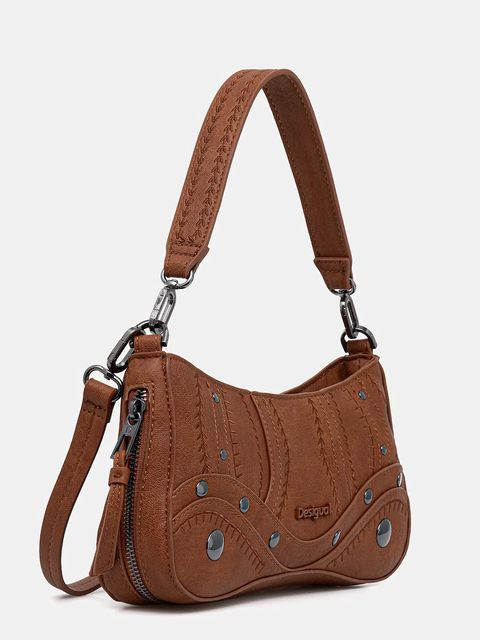 Desigual torebka EMBRO PATCH ALSACIA C kolor brązowy 25WAXPA7 - zdjęcie produktu nr 2