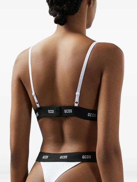 GCDS logo-band triangle bra - White - zdjęcie produktu nr 2