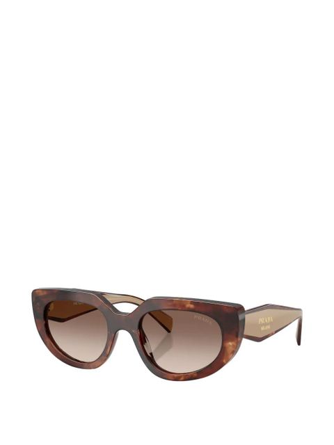 Prada Eyewear patterned geometric sunglasses - Brown - zdjęcie produktu nr 2
